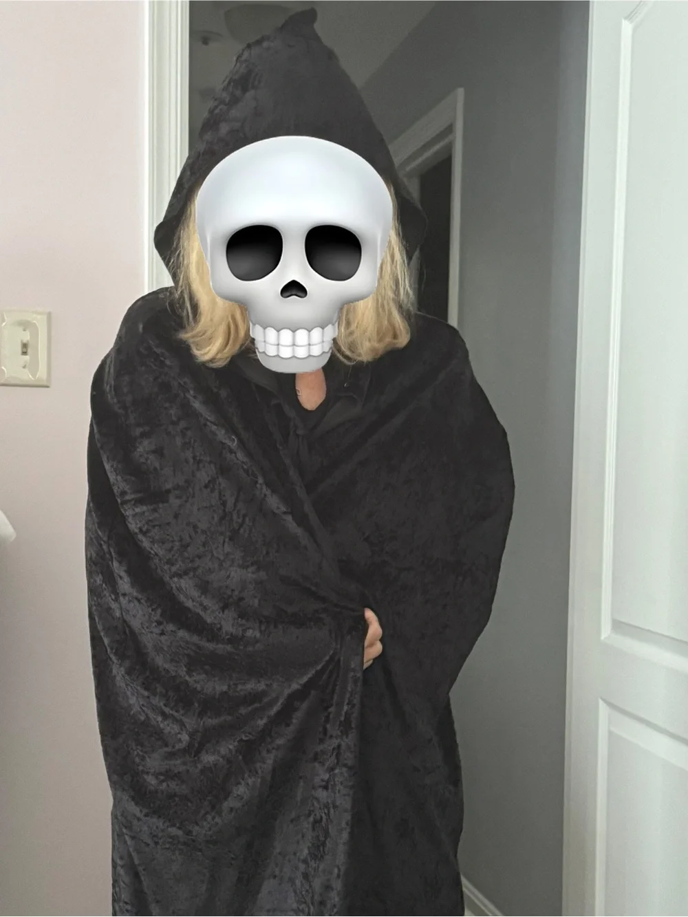 Black Velour Halloween Cape